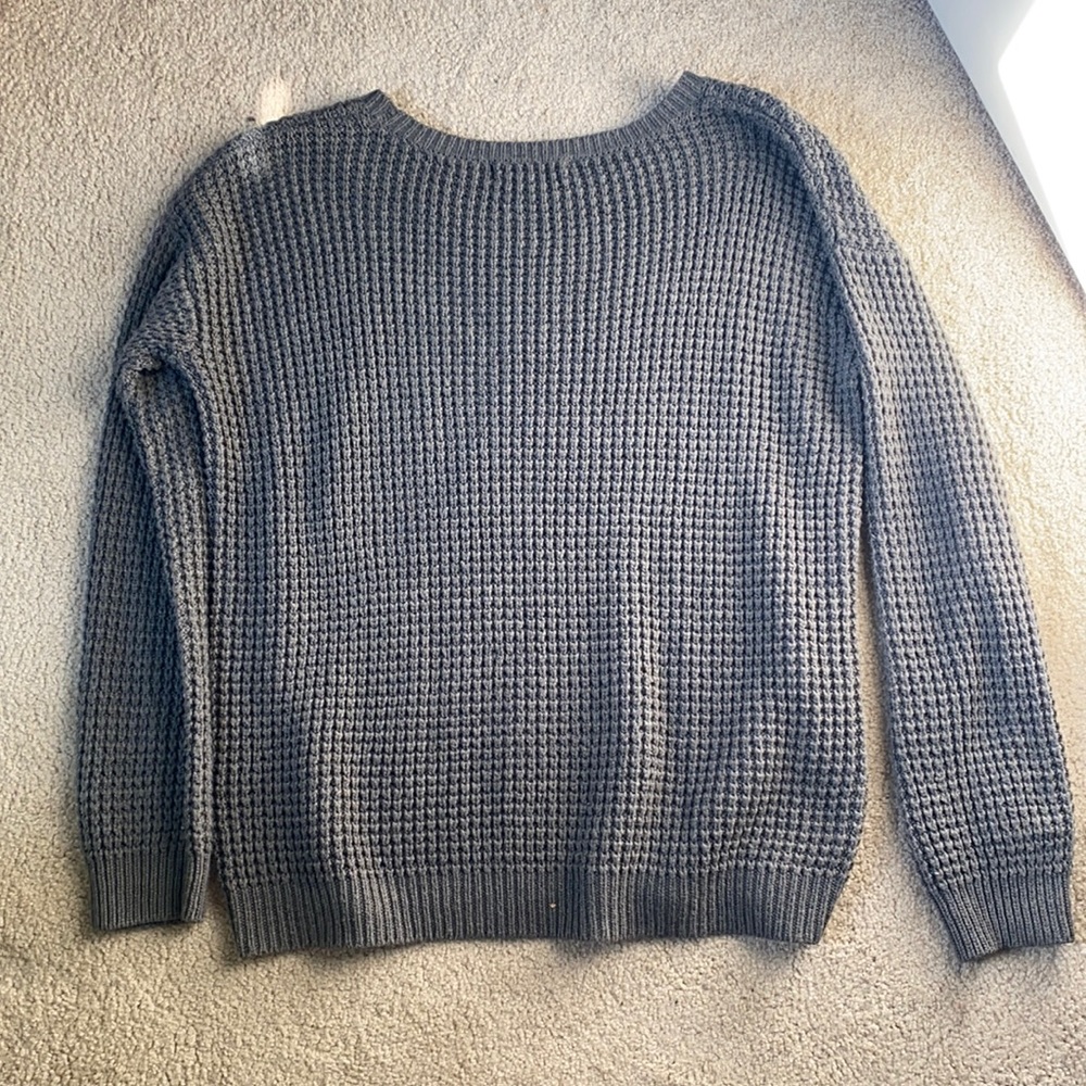 Oversized Gray Knit Sweater